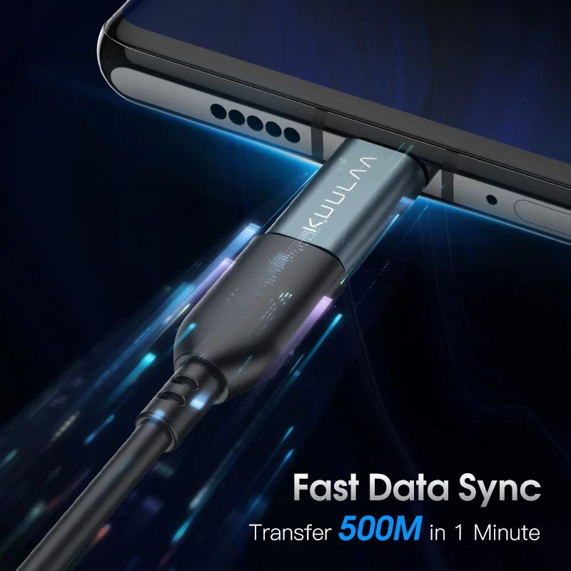 Адаптер KUULAA USB Type C OTG переходник с Micro на кабель для Macbook Pro Samsung S10 Plus быстрая