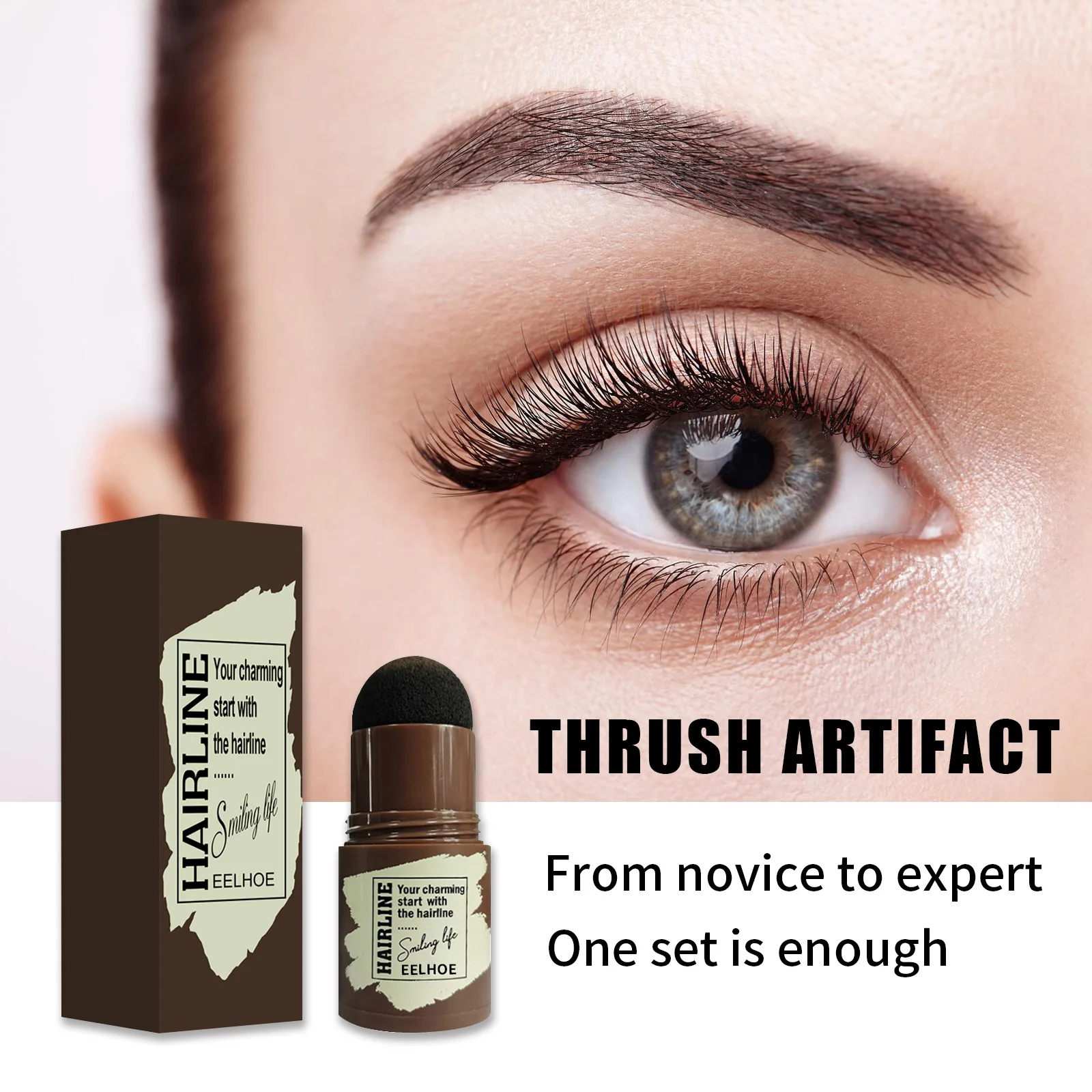 

Hairline Eyebrow Stamp Shaping Kit Professional Eye Brow Gel Stamp Makeup Kit with 10 Reusable Eyebrow Stencils Eyebrow Brushes