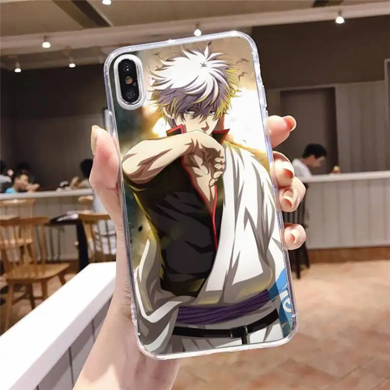 

GINTAMA amine high quality Phone Case Transparent soft For iphone 5 5s 5c se 6 6s 7 8 11 12 plus mini x xs xr pro max