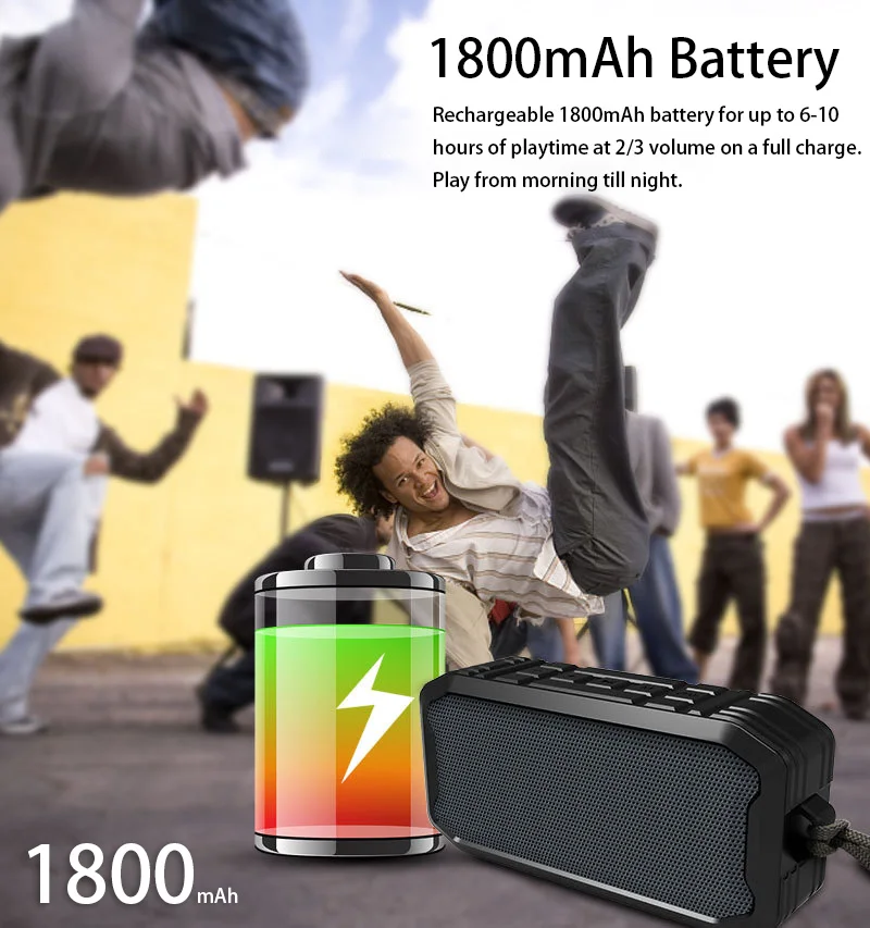 IPX7 Портативные колонки колонка беспроводная блютуз bluetooth радиоприёмник fm