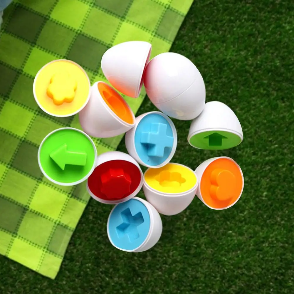 

Montessori Twist Egg Toy Shape Match Cognition Toys For Kids Ealy Educational Toy Puzzle Simulation Egg Model Fun Game