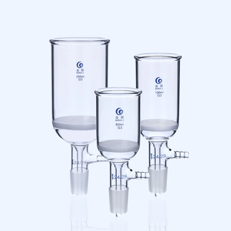 1Piece 35ml to 2000ml Glass Sand core Filter Funnel with 24# standard joint Laboratory filter unit G1-G6 available