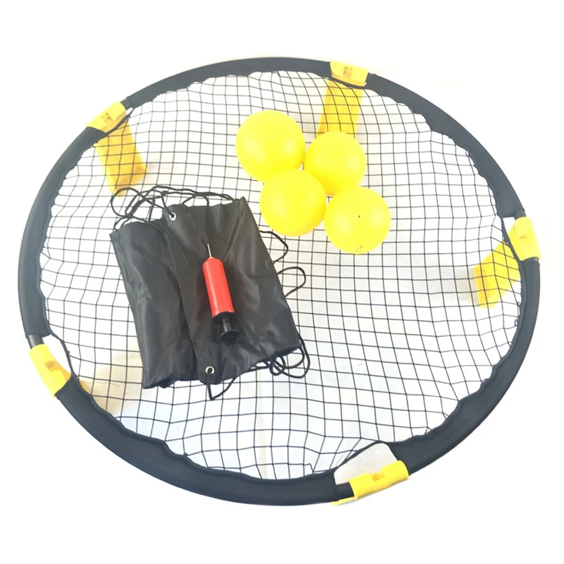

Mini Beach Volleyball Spike Ball Game Set Outdoor Team Sports Spikeball Lawn Fitness Equipment Volleyball Net
