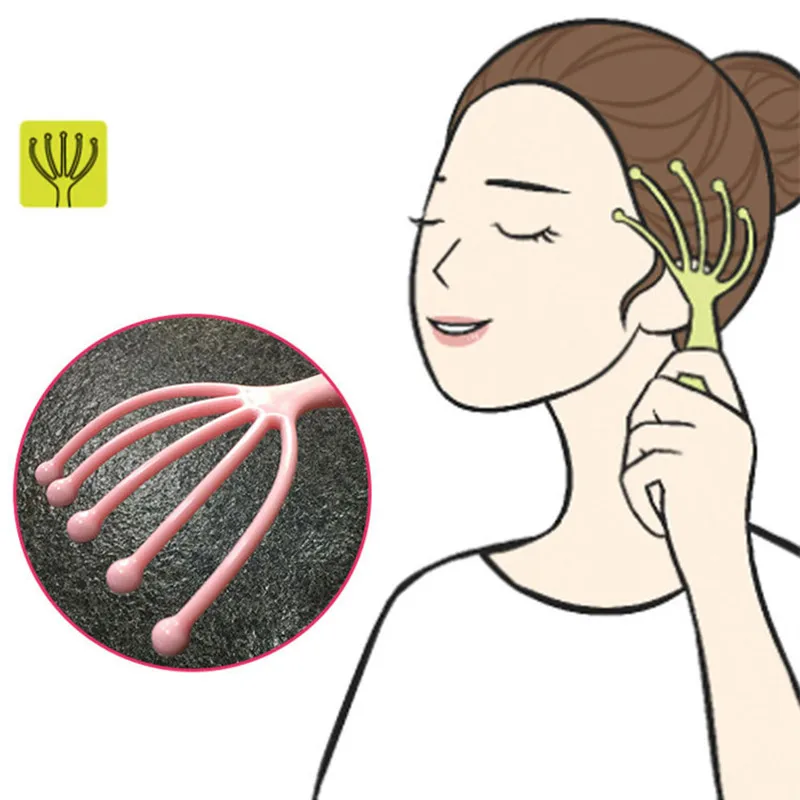 Лидер продаж массажер для головы со стальными шариками релаксации пяти пальцев