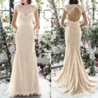 Женское кружевное платье, соблазнительное однотонное облегающее прозрачное вечернее платье с открытой спиной, белое свадебное платье, длинное платье, халат #40