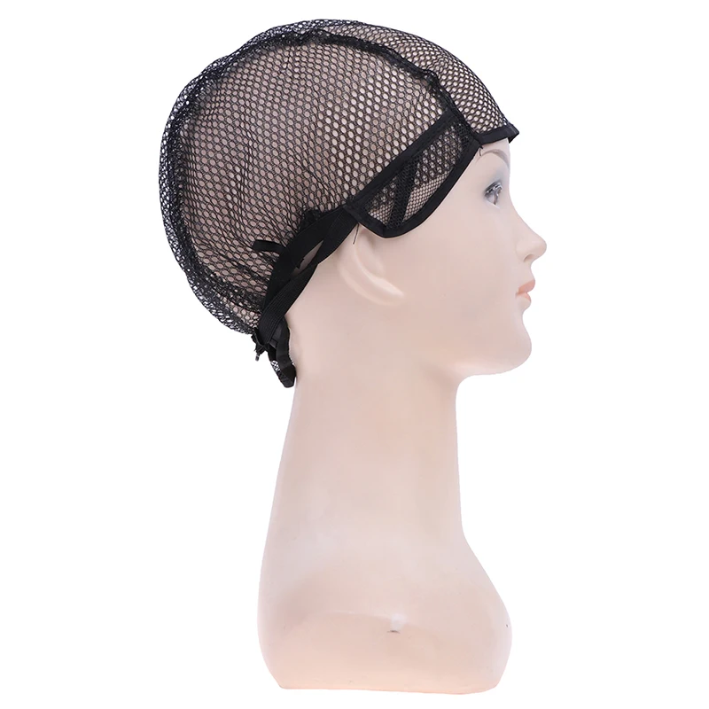 Черная кружевная шапочка для парика 1 шт. изготовления париков с регулируемым