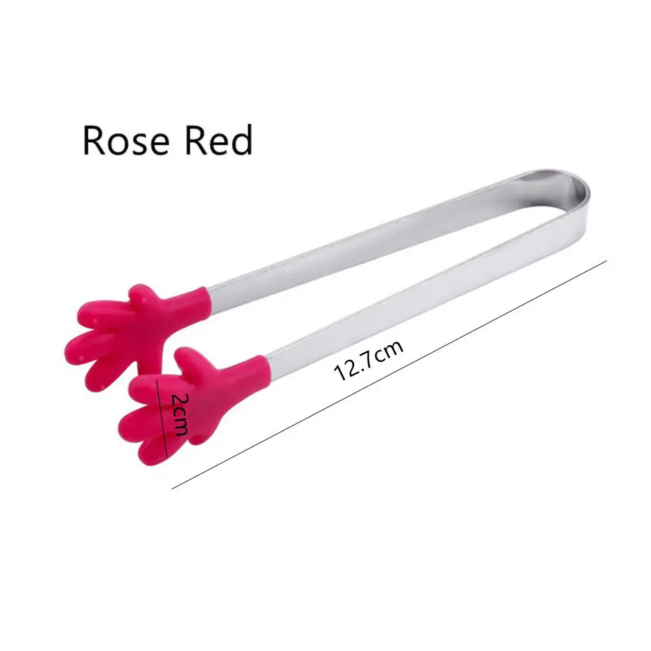 Красочные силиконовые Палм клип пищевой нескользящей нержавеющей стали мини