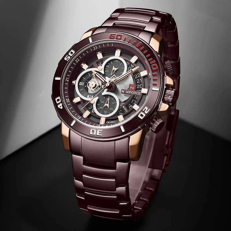 Naviforce мужские часы водонепроницаемые противоударные Reloj спортивные для мужчин s