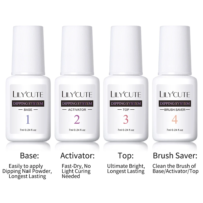 4 Bottles LILYCUTE 5 г/кор. Блестящий лак для ногтей цветной жемчужный блеск погружающий порошок для ногтей французская система для нанесения ногтей натуральный сухой порошок для ногтей - Цвет: 4 Bottles