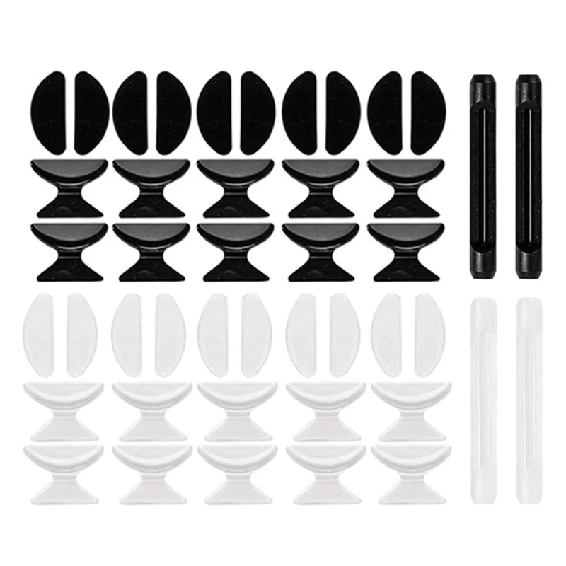 Набор для ремонта очков клейкие накладки носоупоры силиконовые