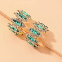 2021 new arrival elegant retro light luxury zircon crystal design geometry dangle charms for earrings womens jewelry gift