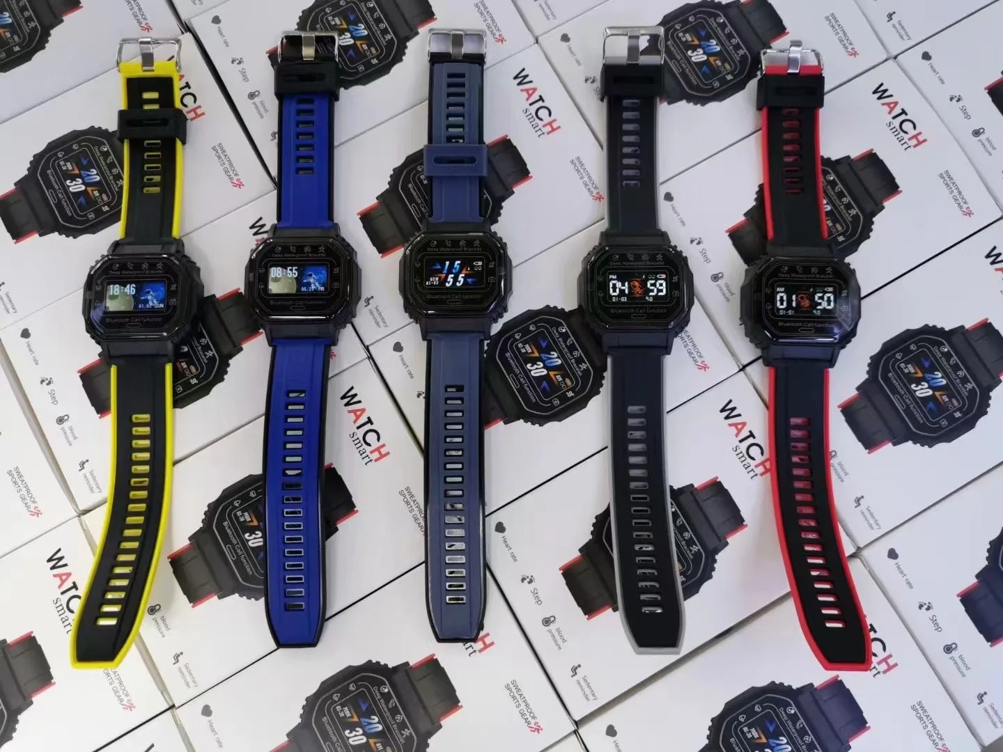 

5 pcs Wholesale Original B2 Smart Watch Sports Bluetooth Call Music Smartwatch Heart Rate Blood Pressure Monitor Waterproof