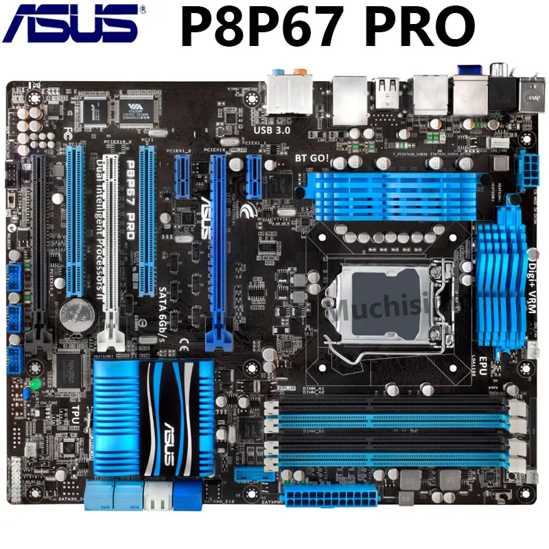 Материнская плата Asus P8P67 PRO 100% оригинал Core i7 i5 i3 LGA1155 DDR3 32 Гб USB2.0 USB3.0 Настольная