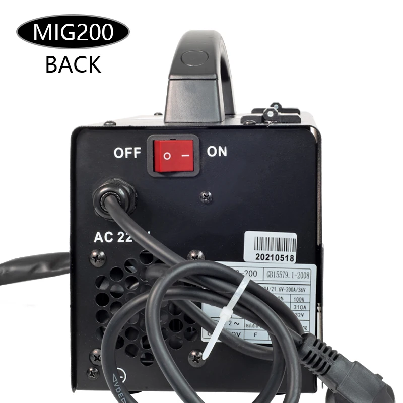 Аппарат для сварки MIG металл 220 А безгазовый сварочный аппарат 15% ± без газа |