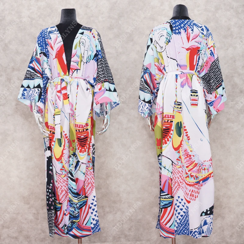 2021 накидки с богемным принтом бикини банное платье розовая хлопковая туника