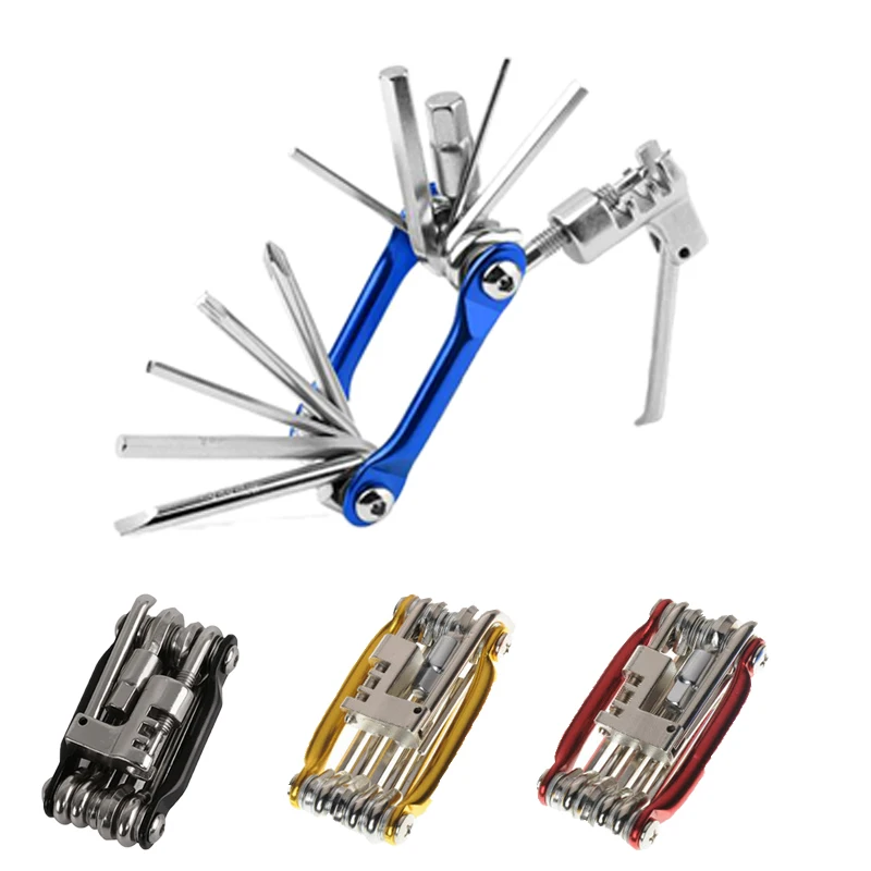 

Многофункциональные инструменты для ремонта велосипеда, набор инструментов для ремонта складных шин 11 в 1 с цепь отвертки устройство для из...