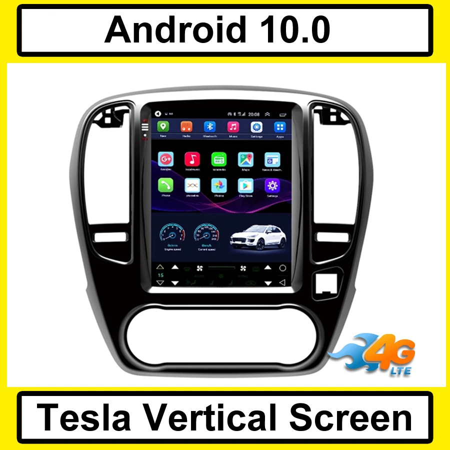 Tesla вертикальный экран android 10 0 Автомобильный gps мультимедийный радио плеер в тире