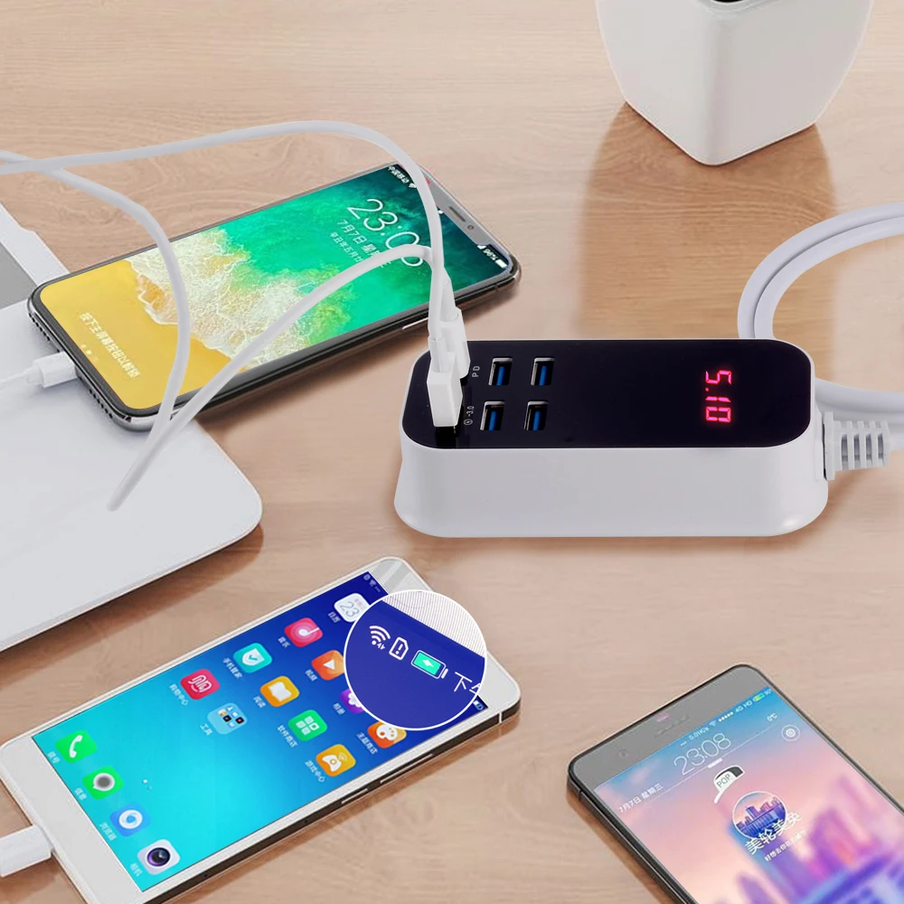 Сетевое зарядное устройство PD с 6 USB-портами и поддержкой быстрой зарядки 18 Вт |
