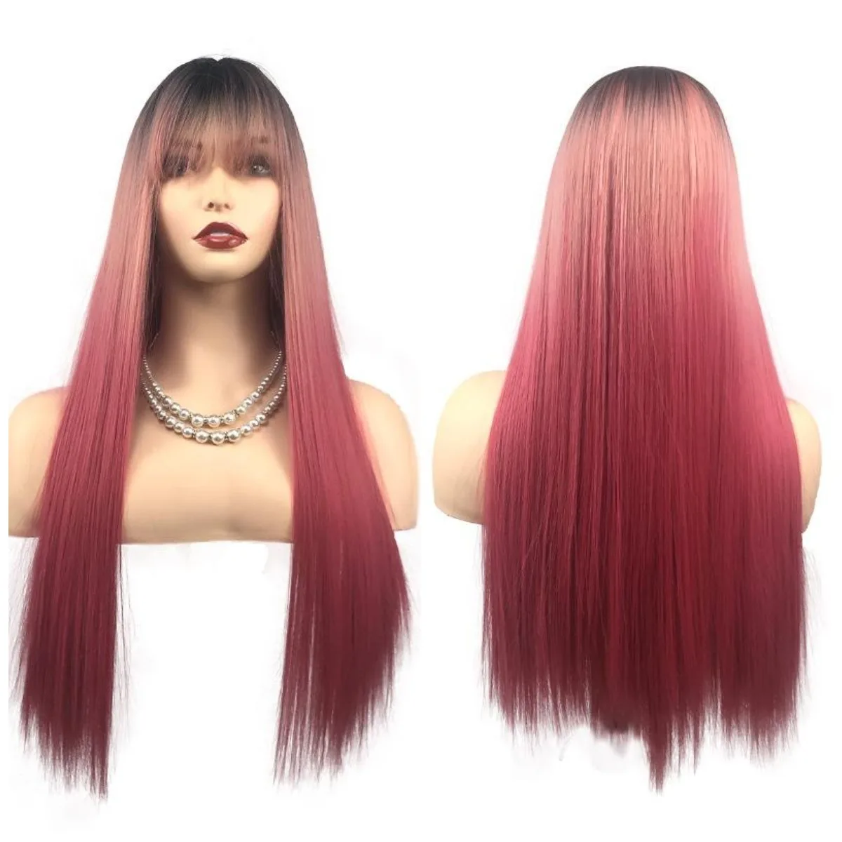 

Cheap Synthetic Cosplay Wig Salon With Bangs Ombre Wigs On Sale Clearance Synthetic Hair Kanealon Wig For Women Free Shipping
