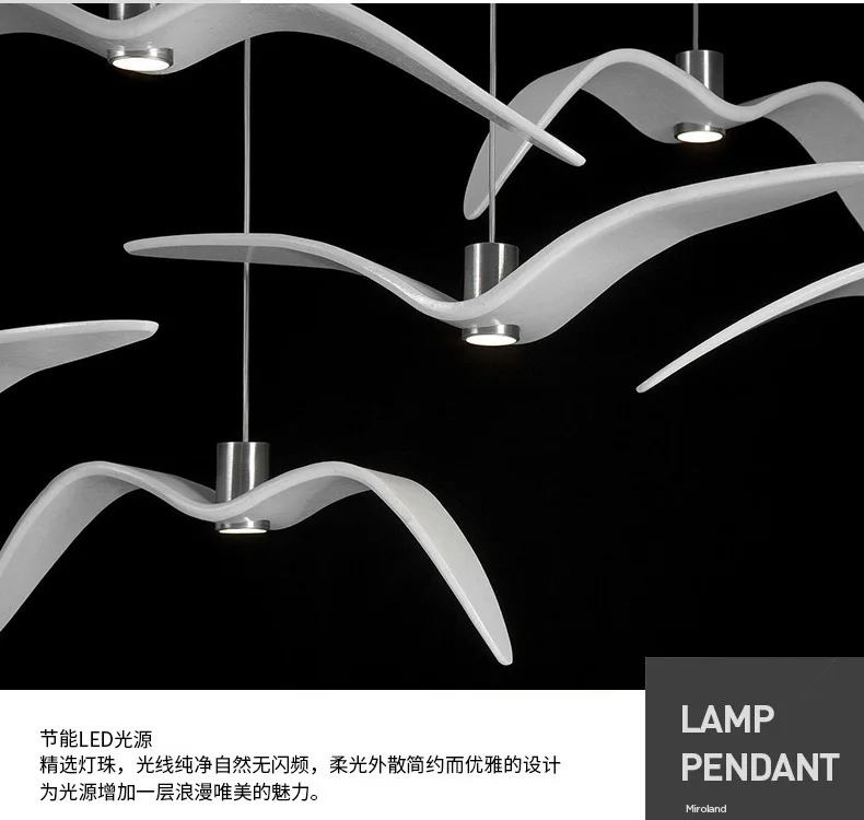 Скандинавская Подвесная лампа в стиле постмодерн для ресторана креативное