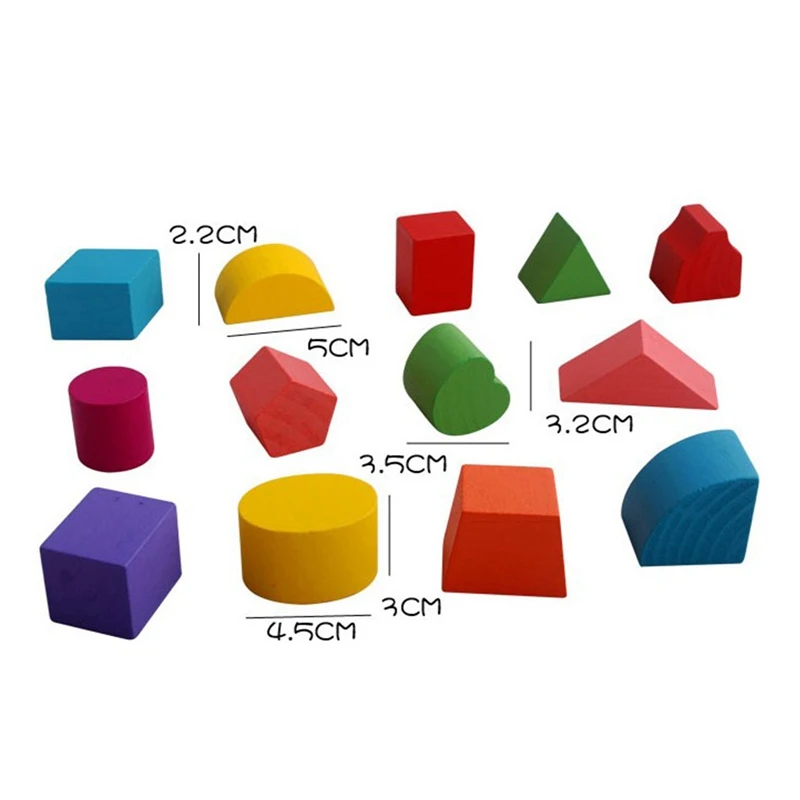 Rompecabezas 3D de madera para ni&ntilde;os, juguetes de aprendizaje, Caja de Inteligencia de 13 agujeros, forma geom&eacute;trica, juego de bloques de construcci&oacute;n de geometr&iacute;a, juego de costura cognitiva-3