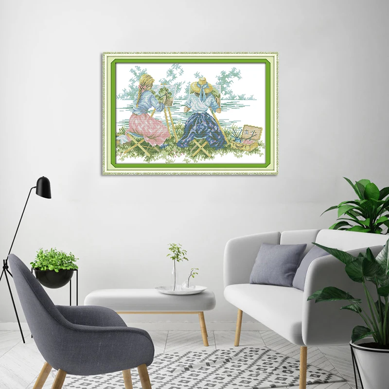 Набор для вышивки крестиком Joy Sunday с изображением девушки из жизни домашний декор