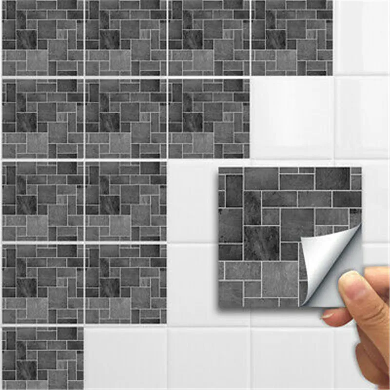 

25pcs Wall paper for kitchen and bathroom tiles Kitchen Tile Stickers Bathroom Mosaic Sticker Self-adhesive Wall Decor