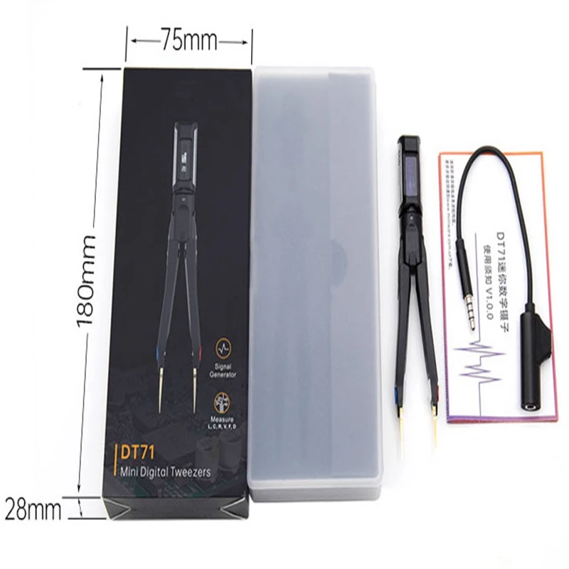 DT71 Мини цифровой Пинцет умный SMD тестер Портативный LCR измеритель диодный