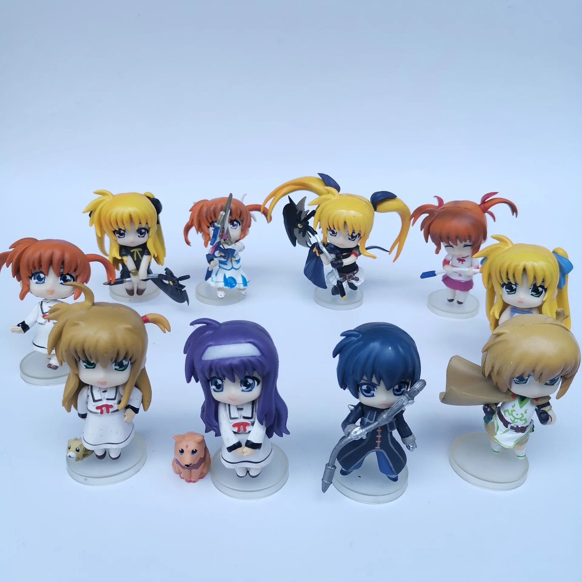 11 шт./1 комплект 6 см японского аниме GSC figma волшебная девушка лирическая Nanoha Экшн фигурки кукол детская коллекция кукла