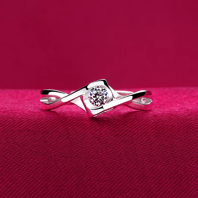 Трендовые посеребренные женские кольца на палец ювелирные изделия милое
