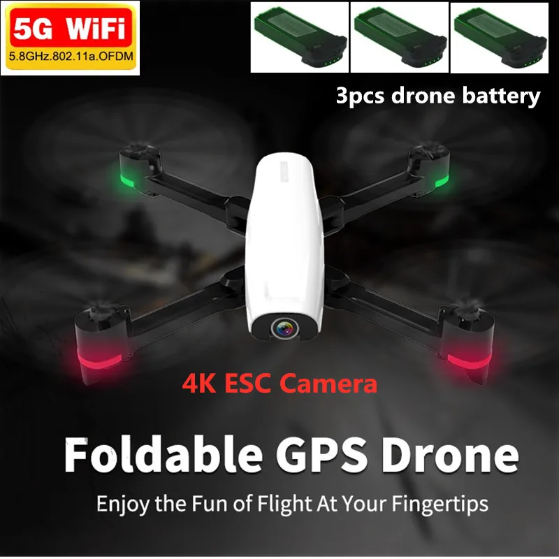

4K HD ESC камера RC Квадрокоптер 5G GPS оптическое позиционирование потока Радиоуправляемый Дрон игрушка с батареей Сумка для переноски жестов фо...