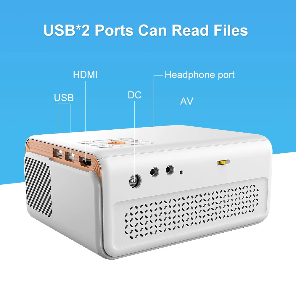 Светодиодный мини-проектор Everycom X70 с поддержкой 1080P Wi-Fi карманный портативный