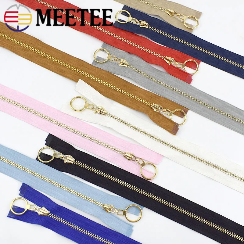 Meetee 5/10 шт. 40 70 см 3 # металлическая молния с открытым концом автоматической