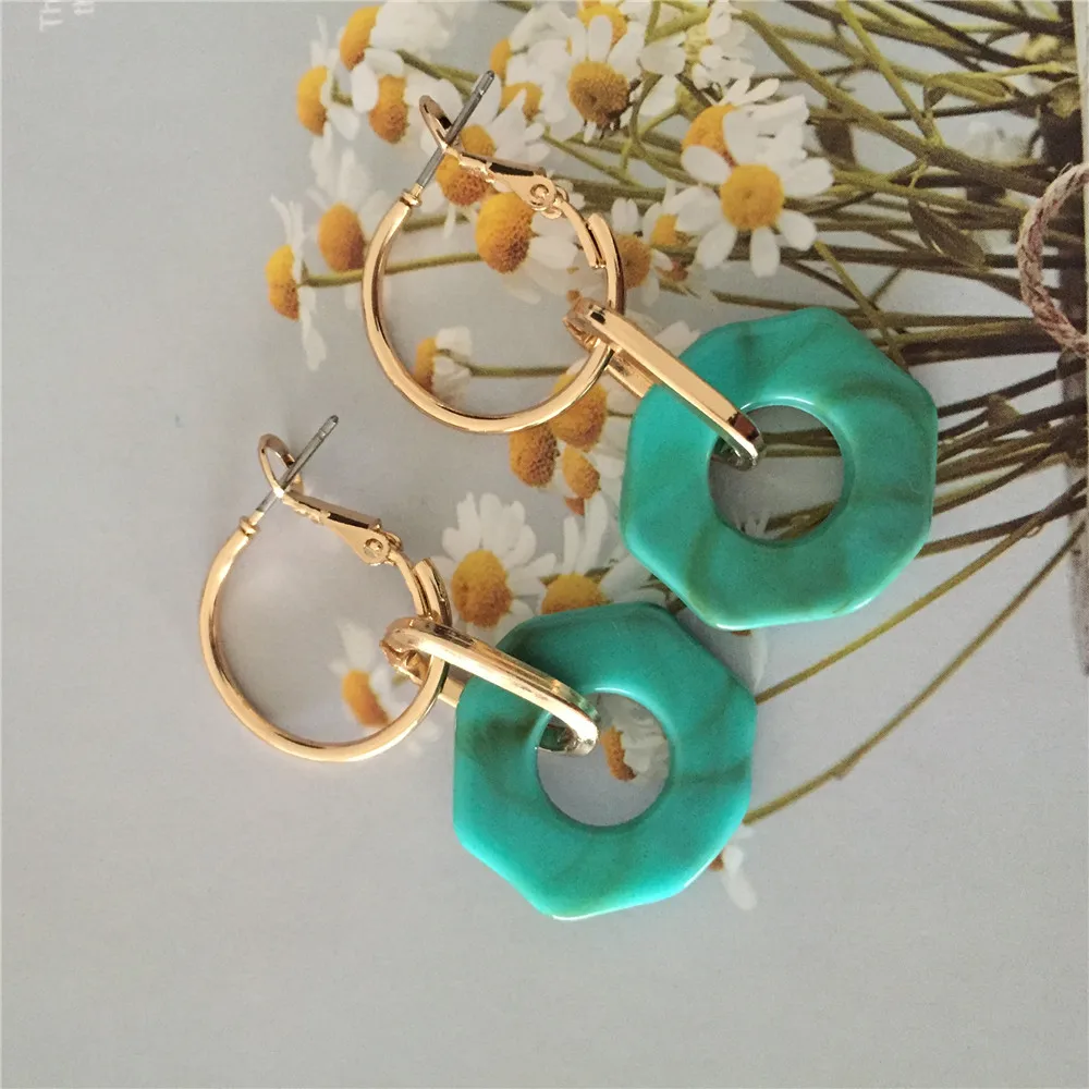 Классические Позолоченные мраморные красные темно-зеленые акриловые круглые