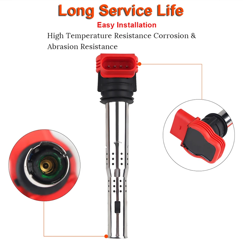 Катушка зажигания для VW GTI Rabbit Golf Passat CC Jetta 4 шт. Audi A3/4/5/6 TT Q5/7 R8 S4/5 06E905115E 07K905715F