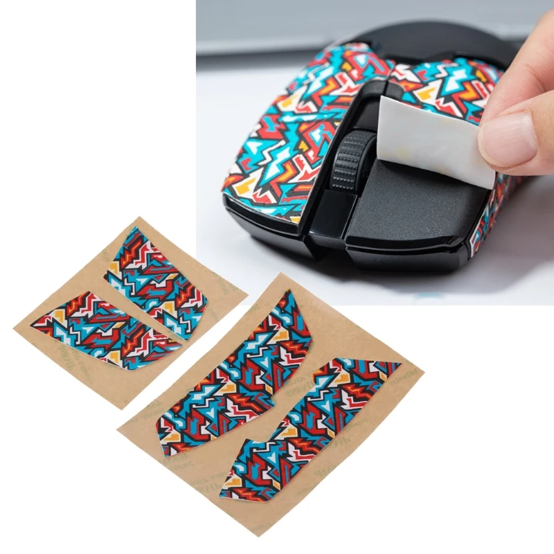 

Hotline Games Colorful Mouse Anti-Slip Tape Side Stickers Skates for logitech G102/G034 Mouse Sweat Resistant Pads