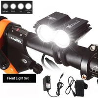 waterproof front bike light 2t6 led bicycle lamp 4 modes mtb road cycling headlight bike accessories safety warning rear lamp