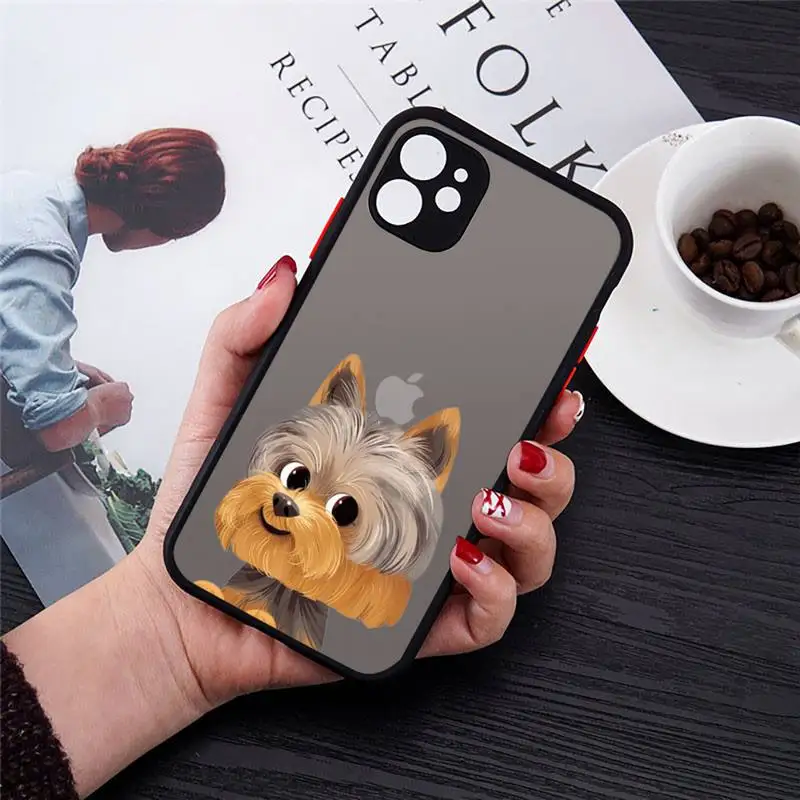 

French Bulldog Pug Dog Cute pet Phone Cases matte transparent For iphone 7 8 11 12 plus mini x xs xr pro max cover