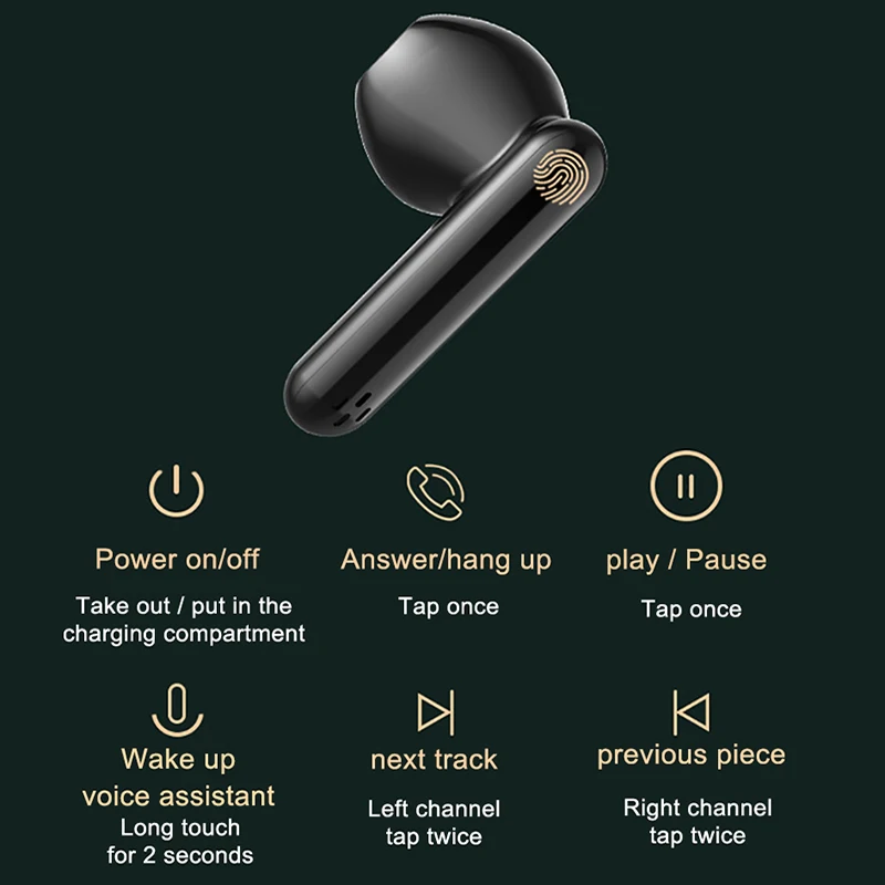 

J50 TWS Bluetooth Headphones LED Digital Display Binaural Wireless Headset Stereo Smart Sports Music Earphone For Iphone 2021