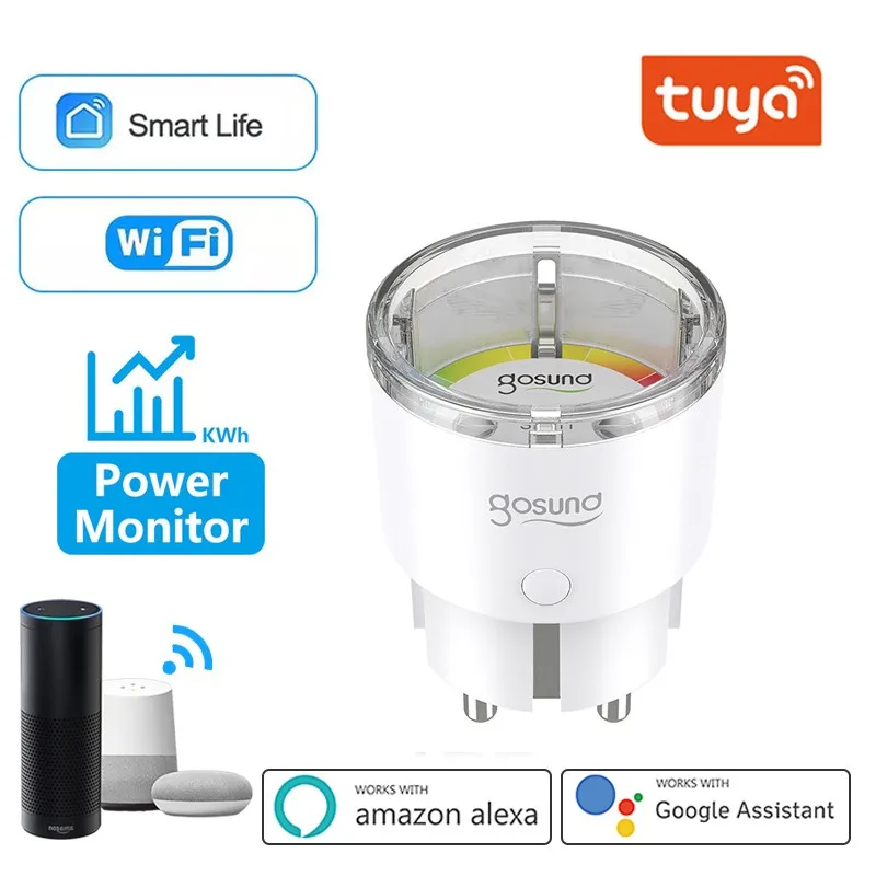 

Смарт-розетки Tuya с поддержкой Wi-Fi и голосового управления, 10 А
