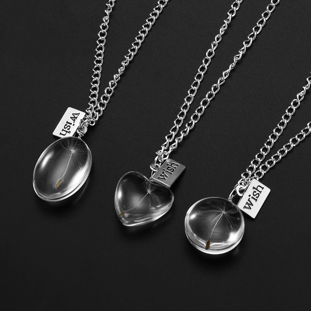 Женский натуральный Одуванчик 1 шт. подвеска с кристаллами в виде желаний