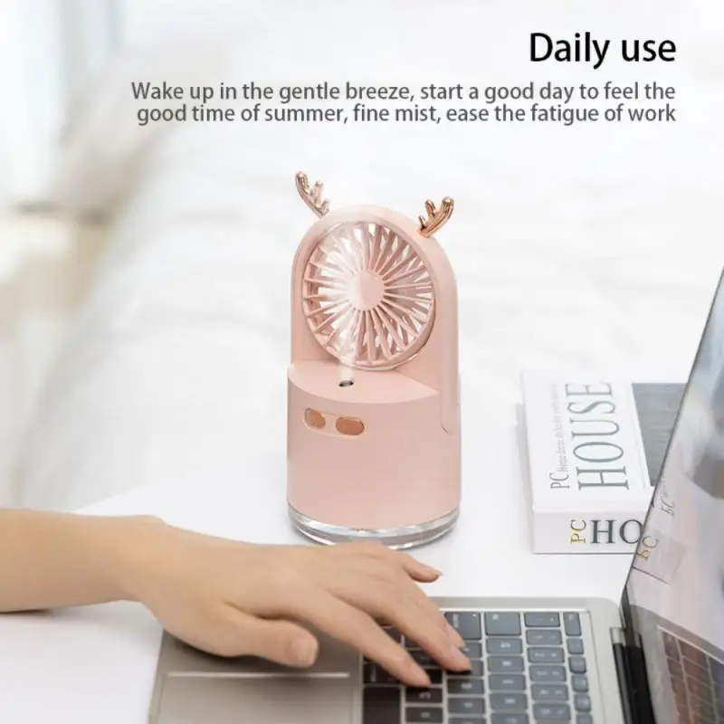 

Usb Spray Fan Electric Portable Hold Small Air Cooler Originality Charging Household Electrical Appliances Desktop Ventilado
