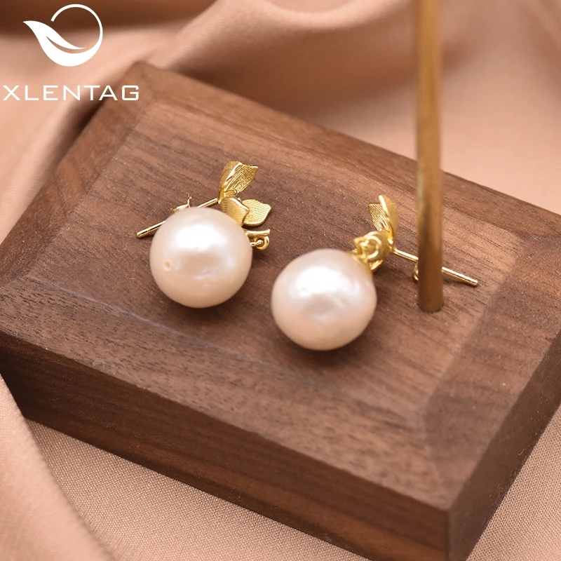 XlentAg 925 пробы серебряные циркониевые серьги капли с пресноводным жемчугом для мам