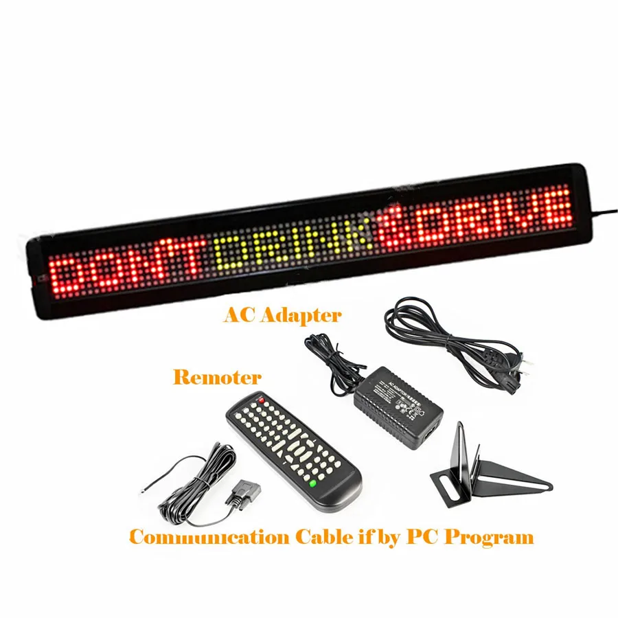 Новый дешевый дисплей с дистанционным управлением прокрутка программируемый 7*80