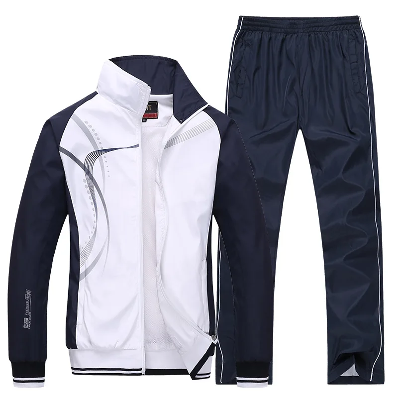 Men's Sportswear New Spring Autumn Tracksuit High Quality Sets Jacket+Pant Sweatsuit Male Fashion Print Clothing Size L-5XL