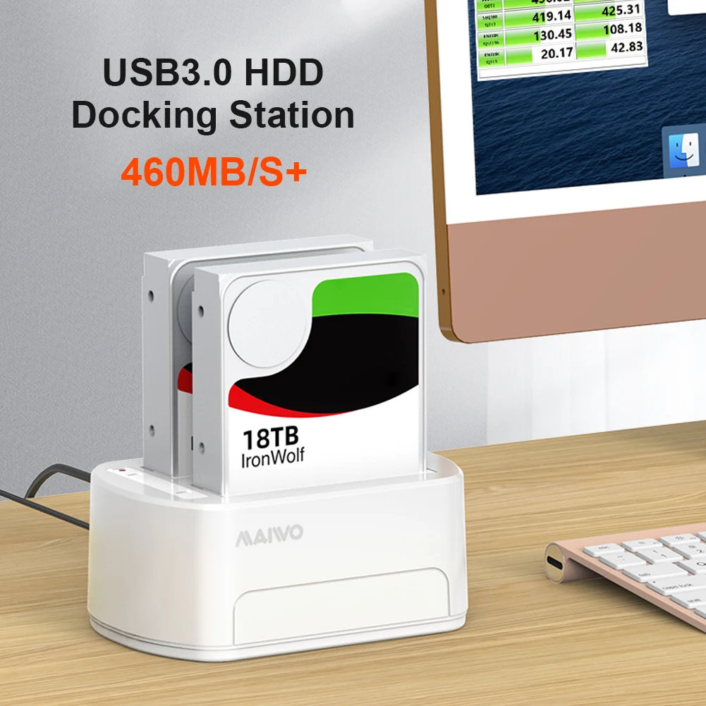 maiwo usb3 0 dual bay hdd clone docking station computer 2 53 5 inch hard disk drive enclosure expansion extender laptop pc box free global shipping