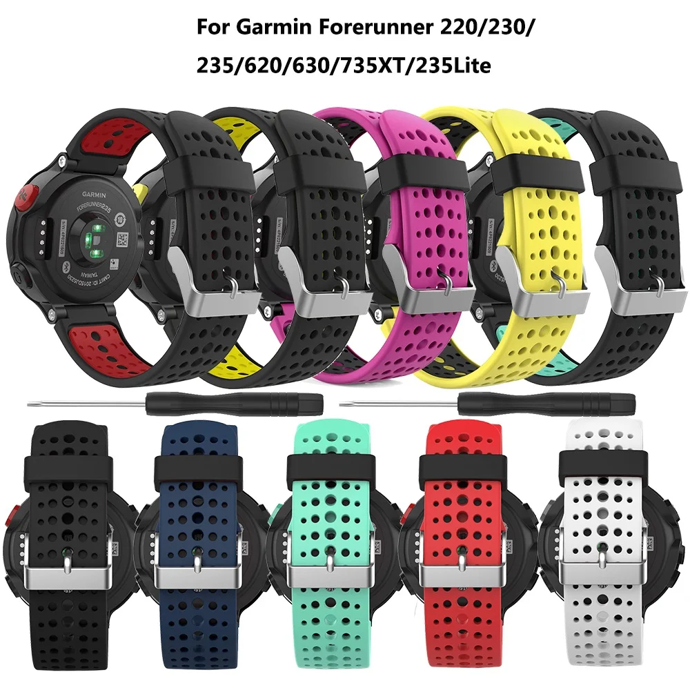 

Открытый браслет для наручных часов Garmin Forerunner 735XT 735/220/230/235/620/630 Смарт-часы мягкий Замена для силиконового ремешка ремешок для наручных часов