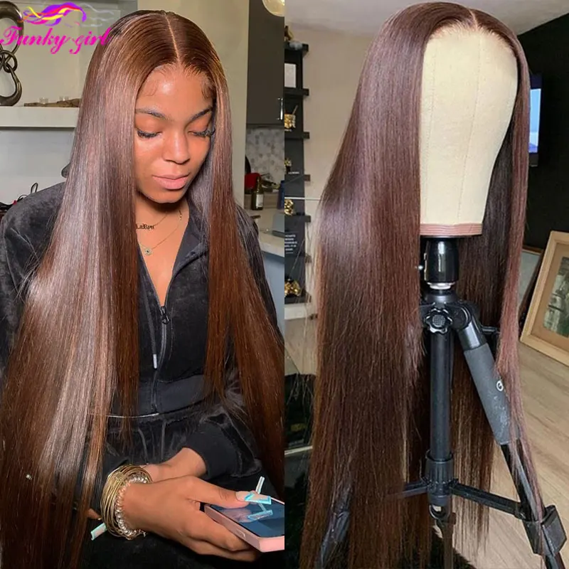 

Парик Из прямых человеческих волос, 13x1 4x1 T