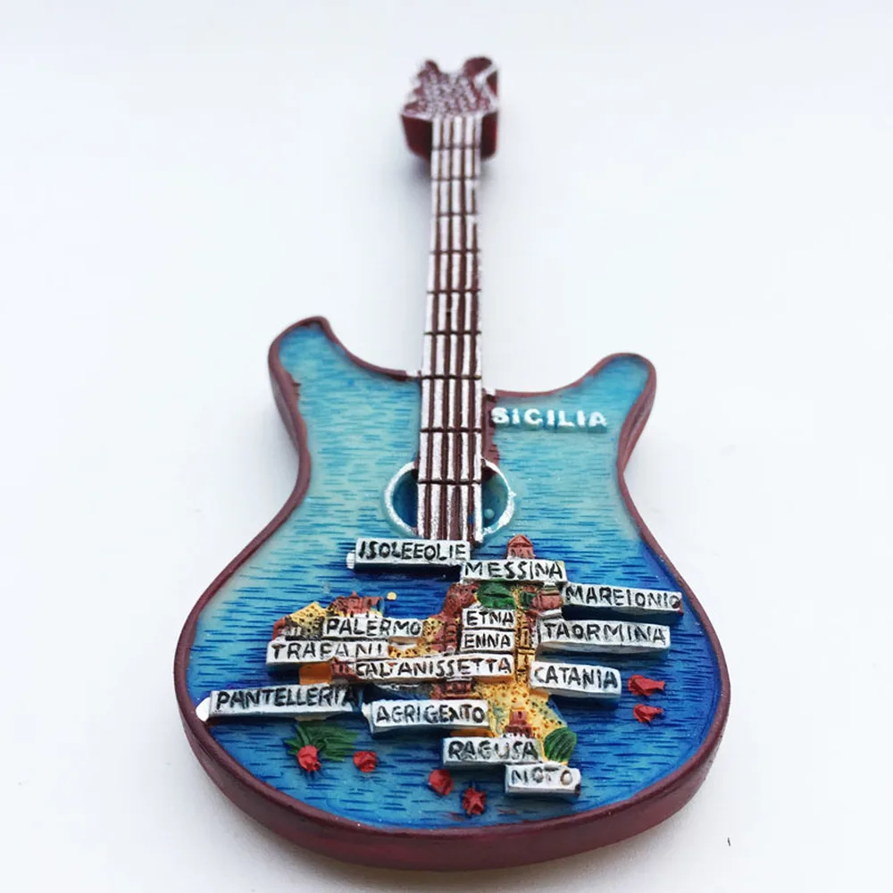 3D креативная гитарная карта BABELEMI из итальянской и сицилийской смолы магнит на