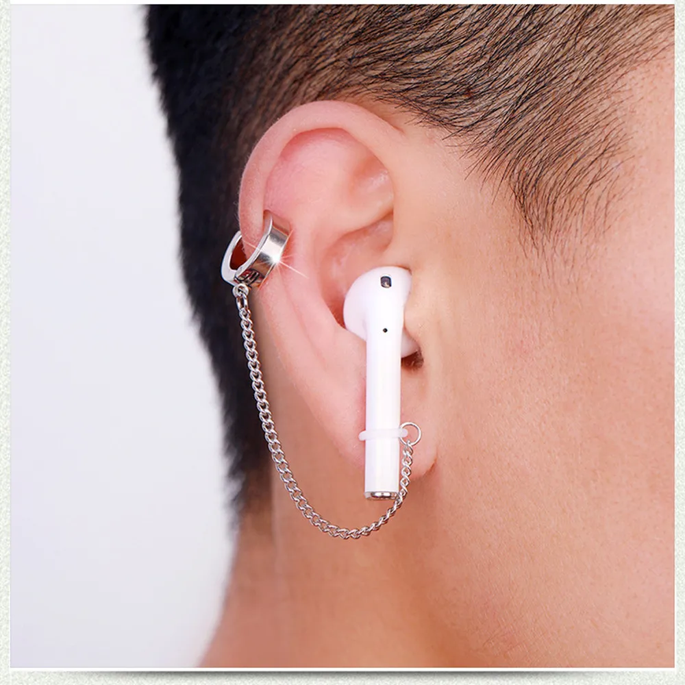 

2021 Earphone Anti-lost Airpods Earrings Wireless Bluetooth Earphones Without Pierced Ear Clips Steel Non-fading Sports Earrings